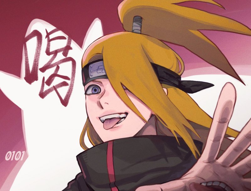 Картинки Дейдары раскраска