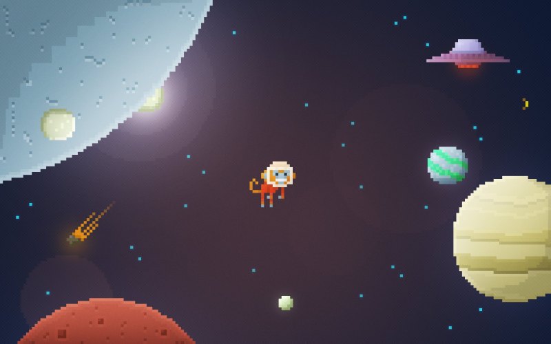 Space пиксельный арт