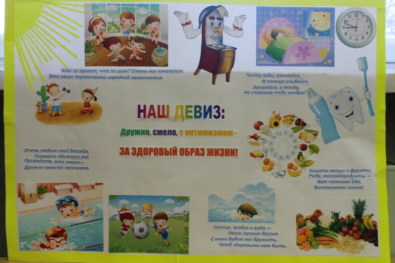 Плакат ЗОЖ В детский сад