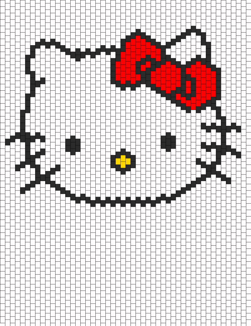 Рисунки по клеточкам в тетради hello kitty