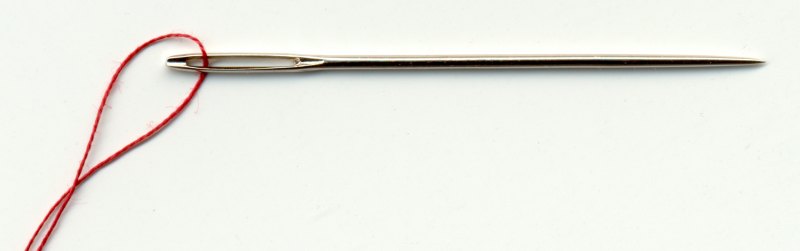 Игла швейная с ниткой