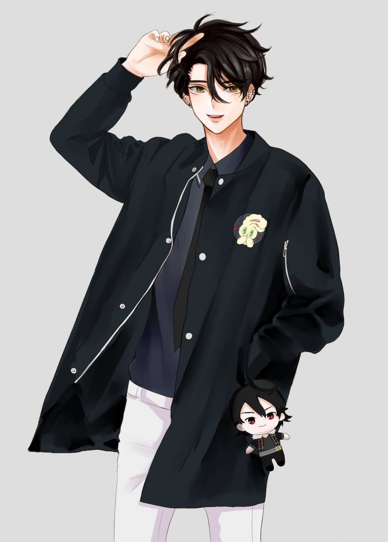 Милый парень с белыми волосами