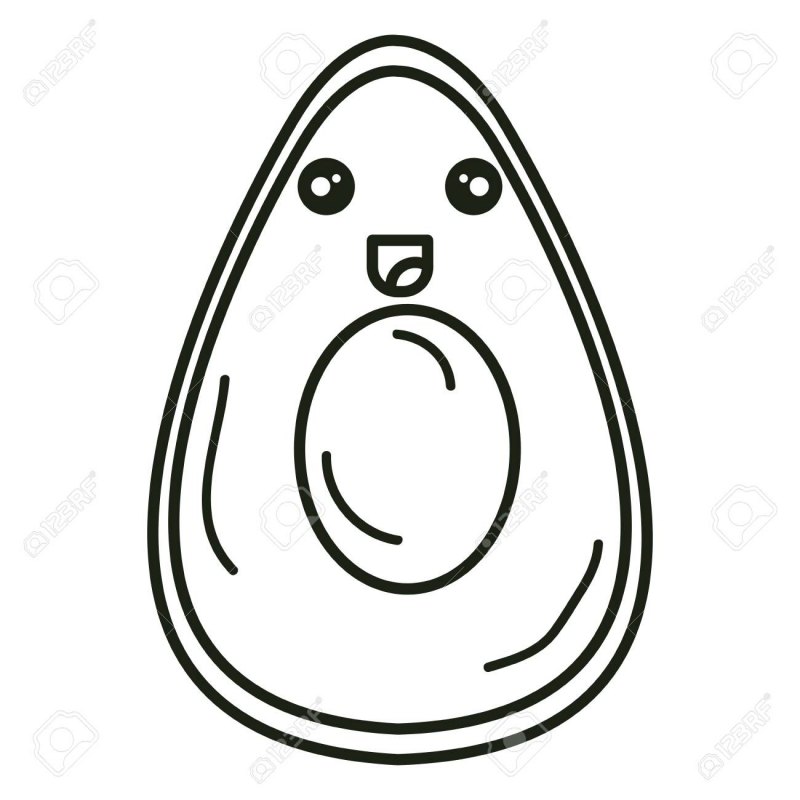 Раскраска авокадо