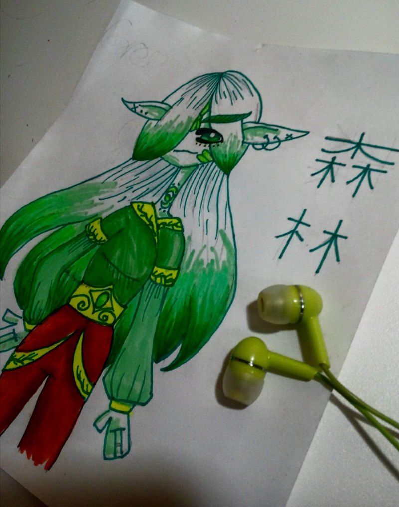 Идеи для рисования с зелёным цветом