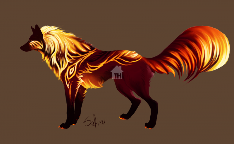 Волк с огненными глазами