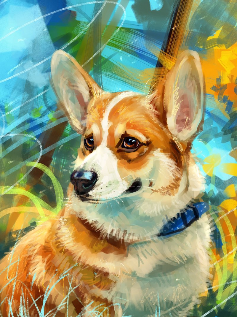 Картина вельш корги