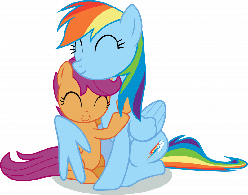 Скуталу и Рейнбоу Дэш любовь