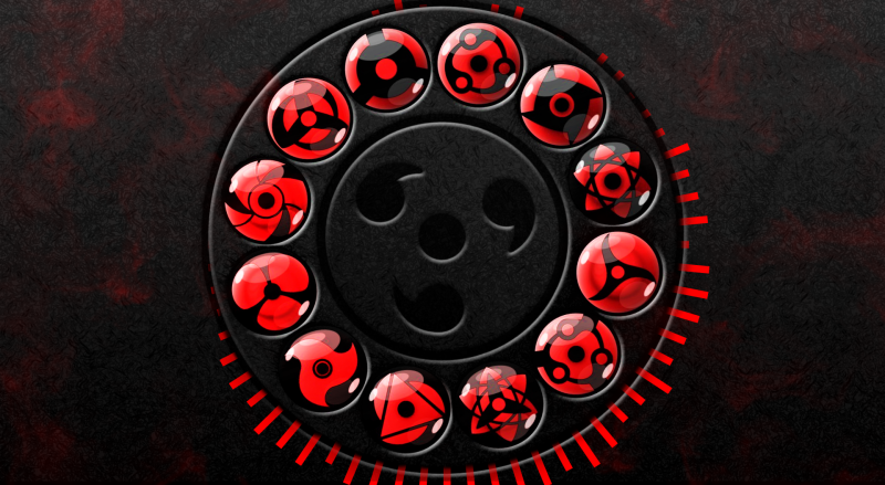 Шаринган крутится