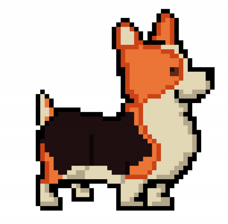 Корги собака Pixel Art