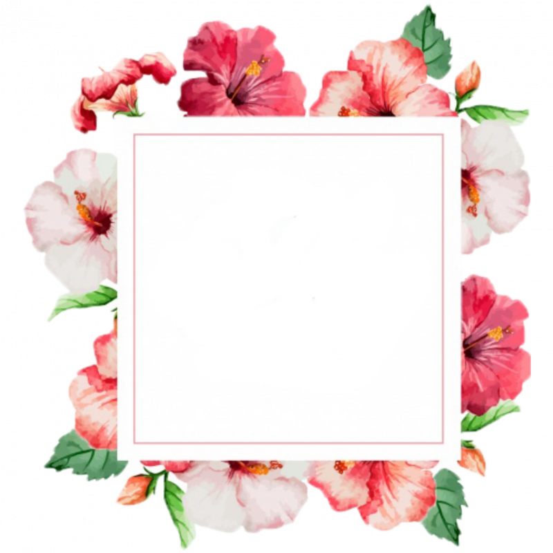 Рамка с акварельными цветами
