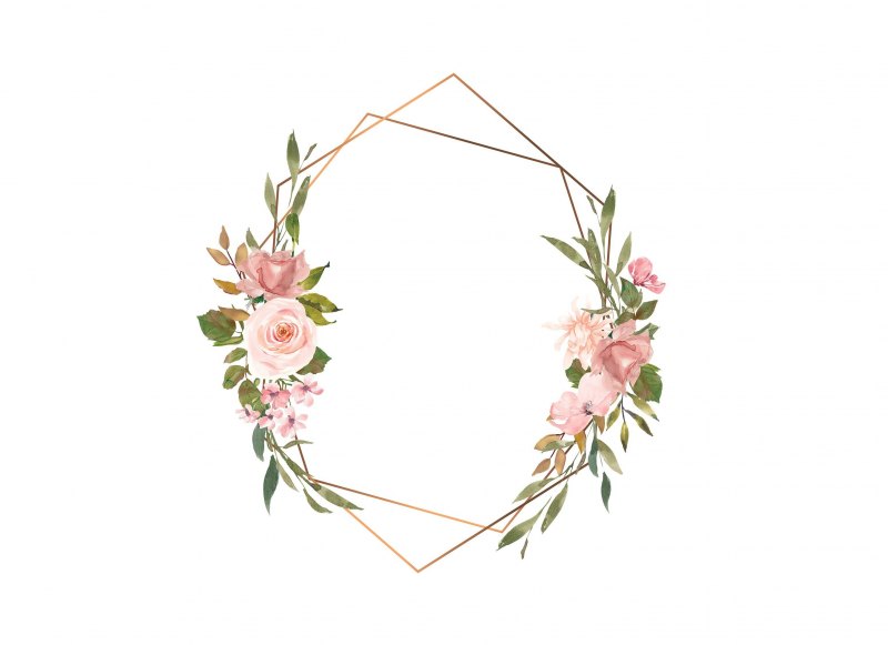 Акварельные цветы рамка