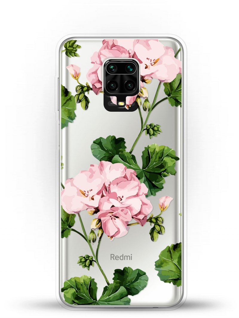 Прозрачный чехол с рисунком цветы Шейн