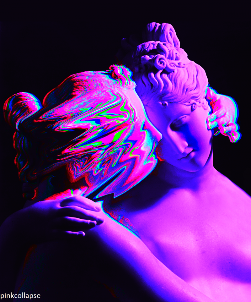 Вапорвейв статуя неон