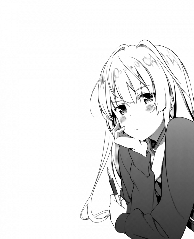 Черно белая тян