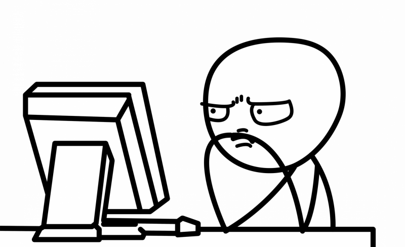 Мем сидит за компом