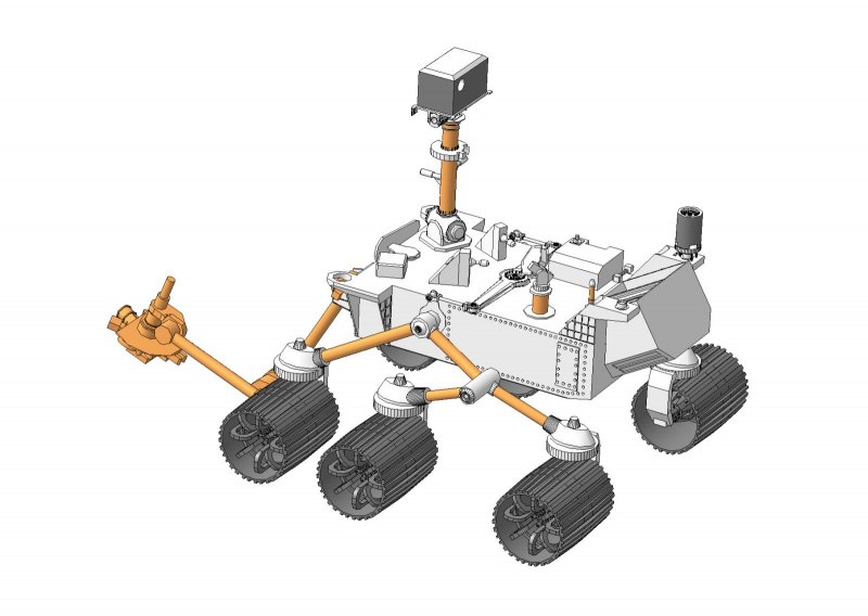 Curiosity марсоход сбоку