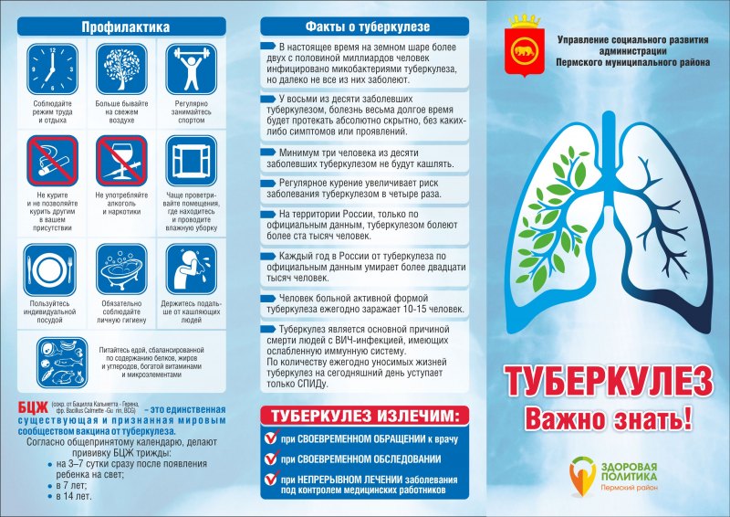 Буклет по профилактике туберкулеза для населения