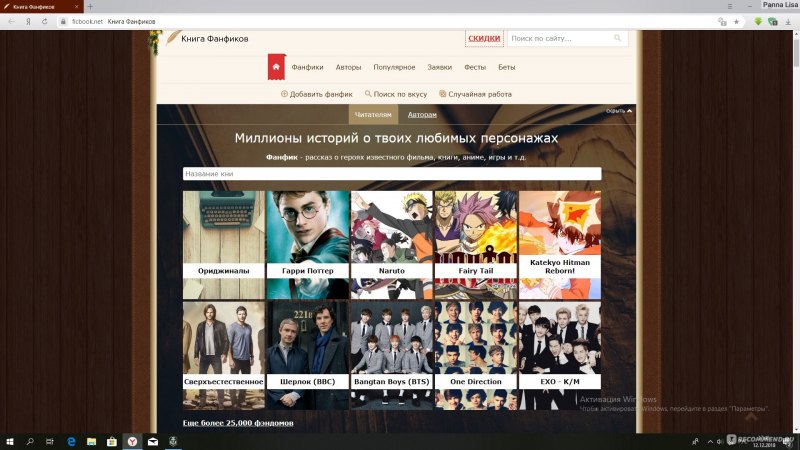 Книга фанфиков