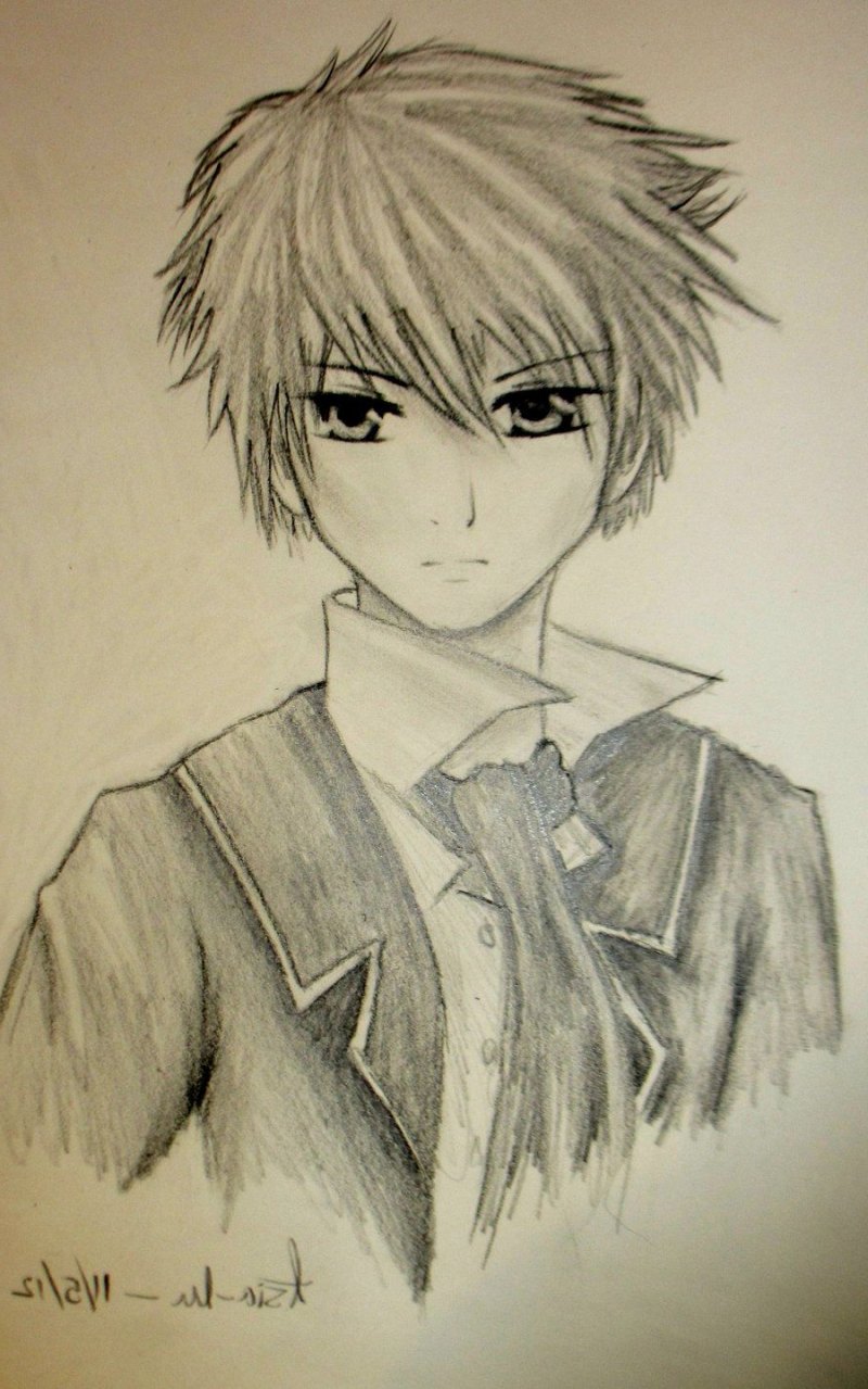 Анис е карандашом мальчик