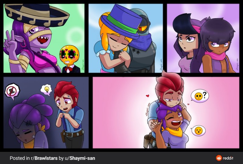 Мортис и Биби Brawl Stars арты