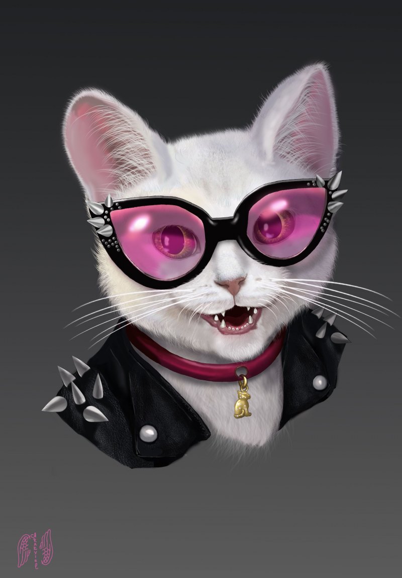 Кошечка в очках