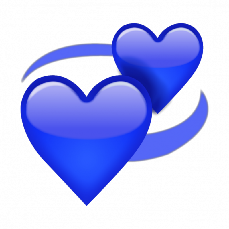 Синее сердце на черном фоне