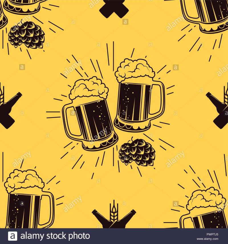Бесшовный фон пиво