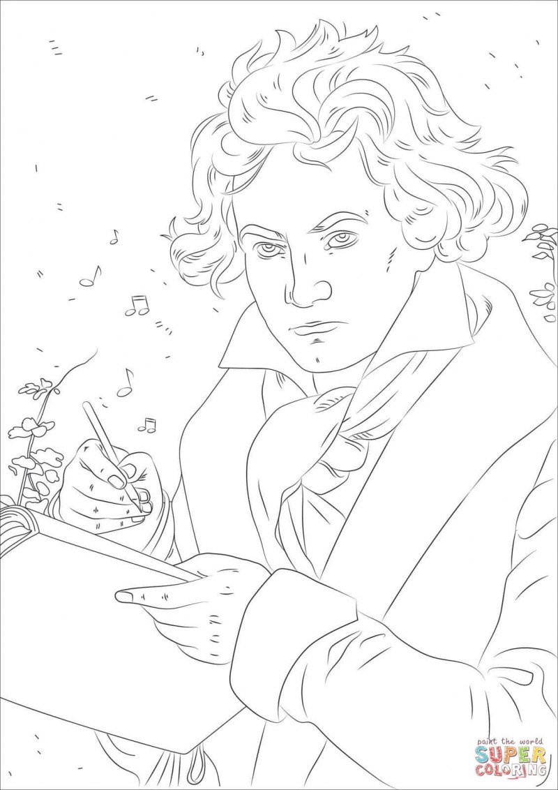 Бетховен портрет композитора рисунок