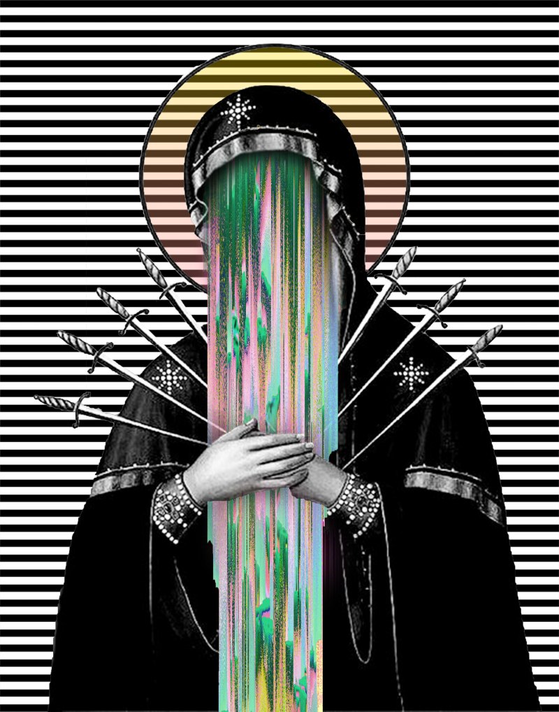 Арты в стиле глитч