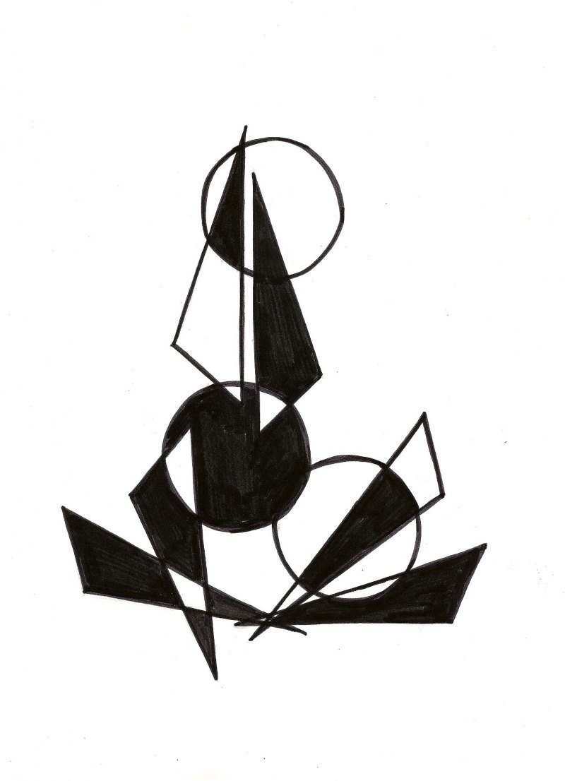 Ассиметричная композиция из геометрических фигур