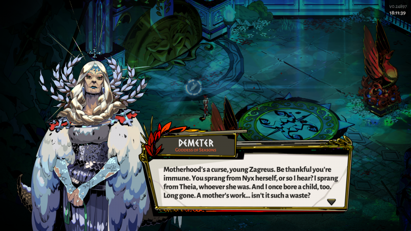 Hades игра боги Деметра