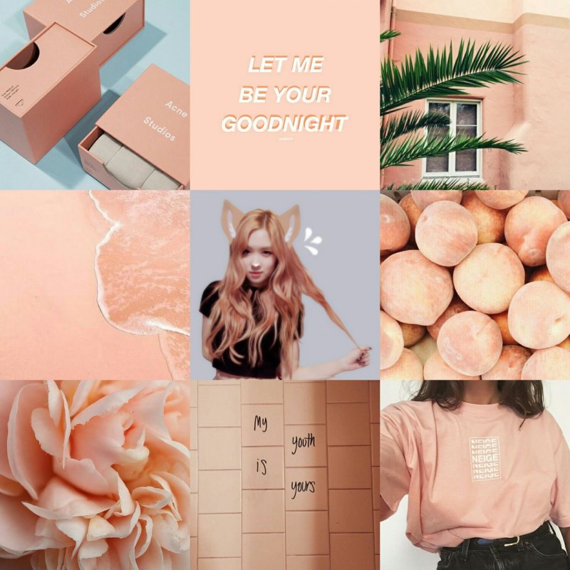 Эстетика Блэк Пинк персиковый