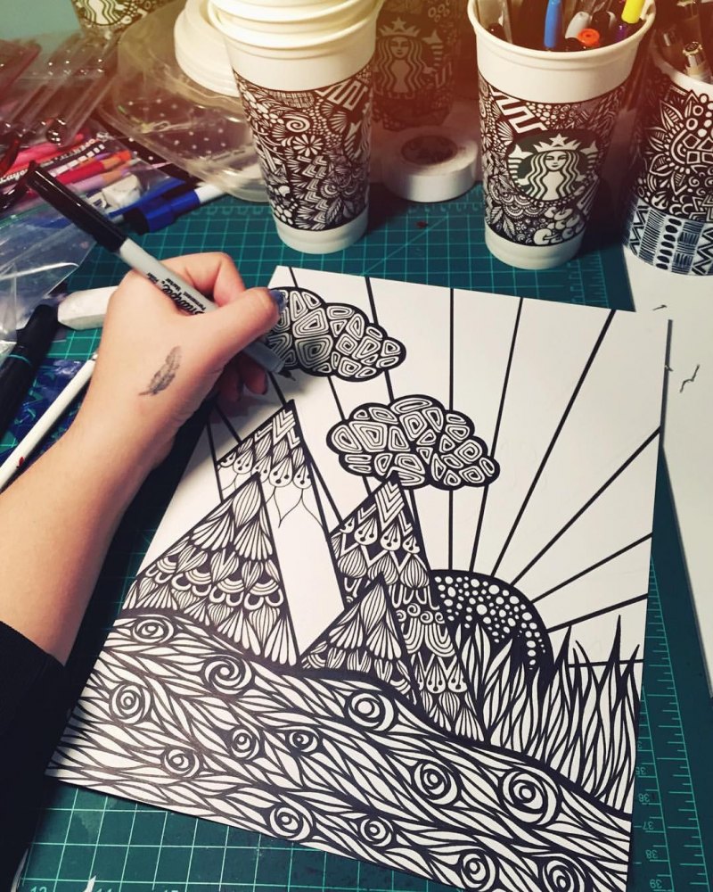 Рисунки для срисовки маркерами легкие