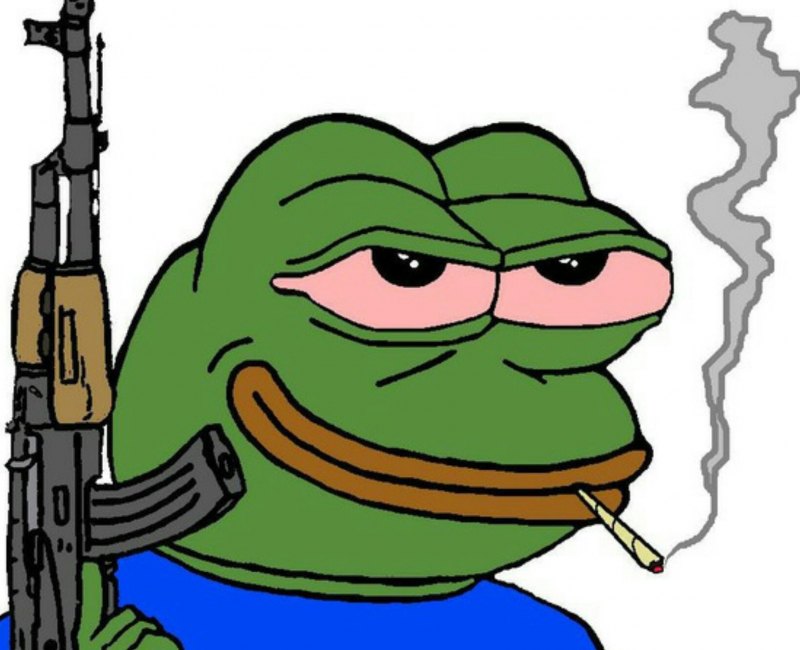 Лягушонок Пепе с автоматом