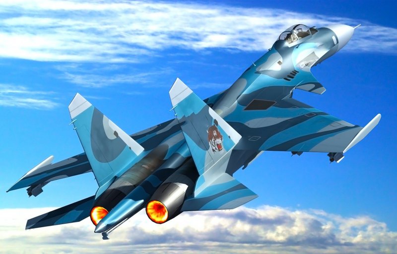 Военный самолет Су 34