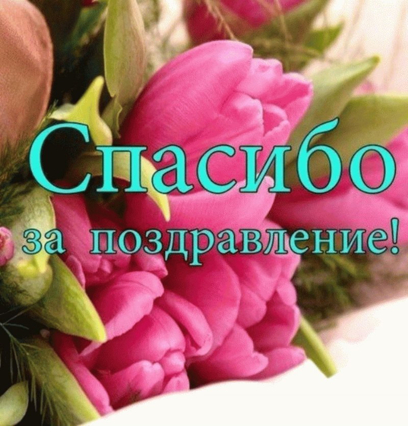 Спасибо за поздравления