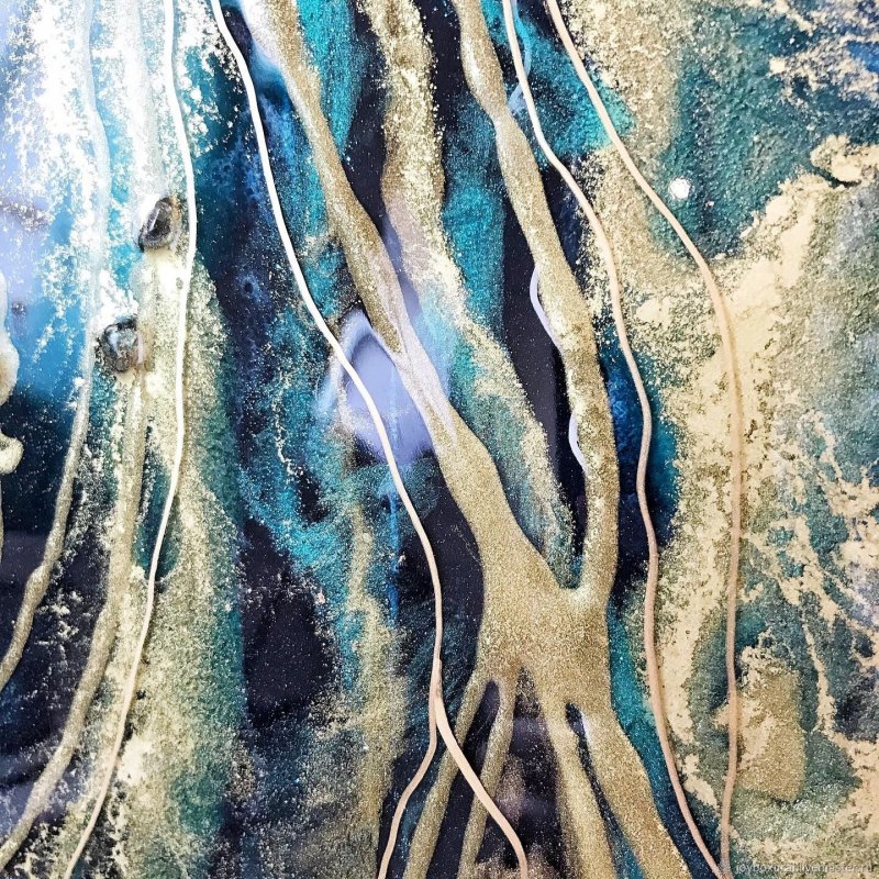 Resin Art срез камня
