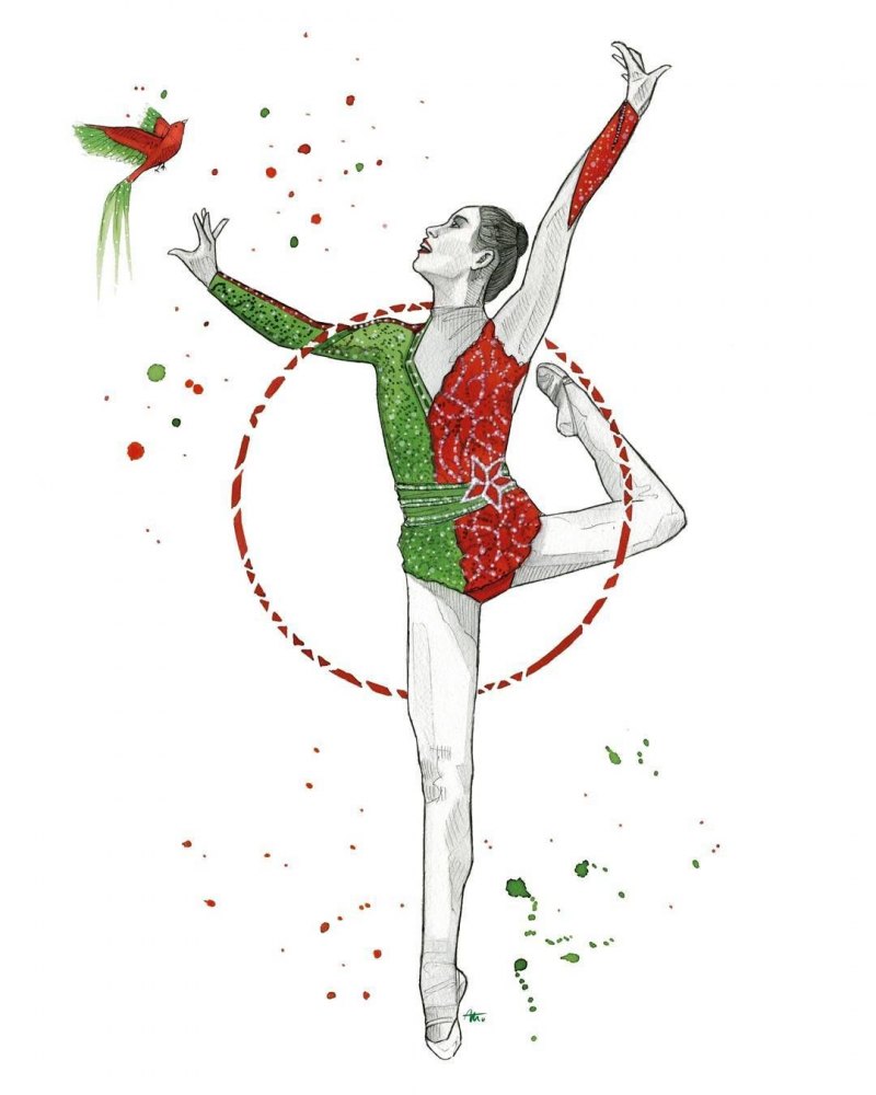 Гимнастка иллюстрация