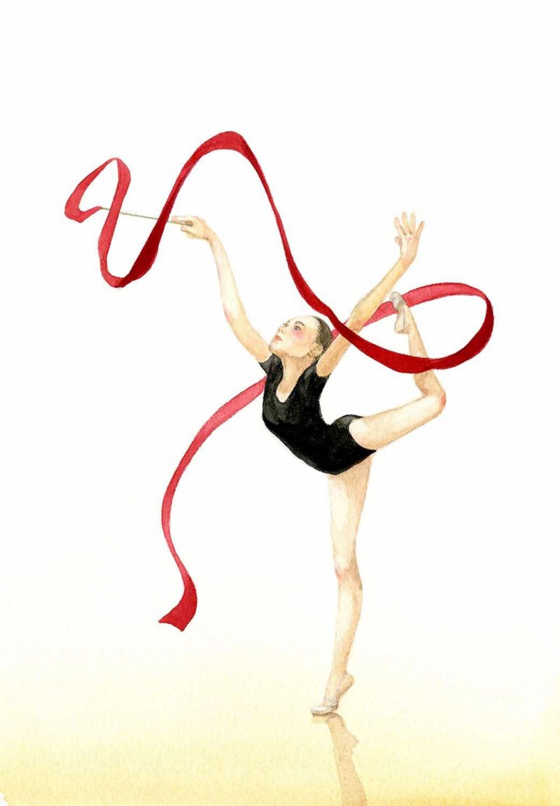 Гимнастка с лентой