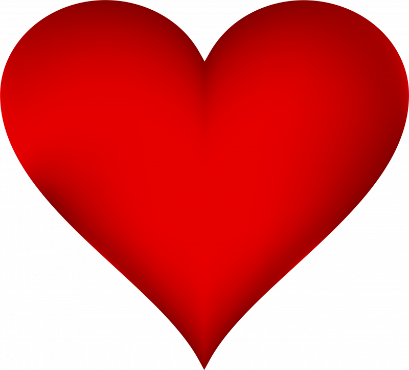 Красное сердце на белом фоне