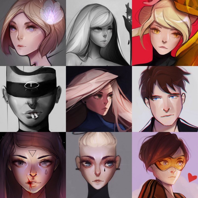 Арты в разных стилях рисования