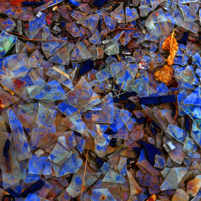 Битое цветное стекло