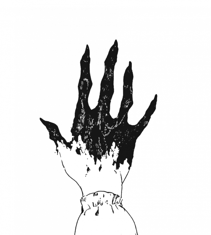 Демоническая рука с когтями