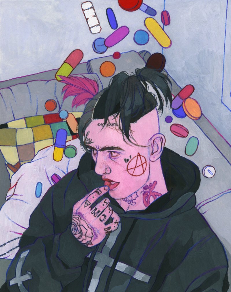 Лил пип аниме арт