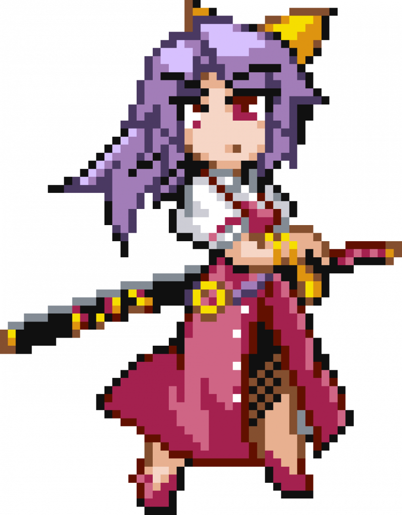 Пиксель арт аниме