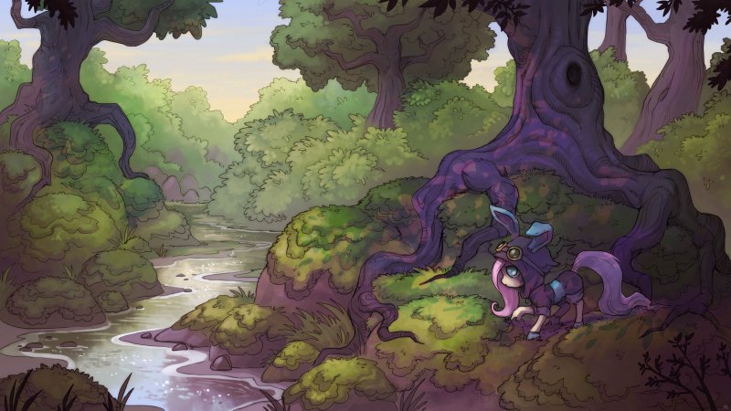 Пони в лесу