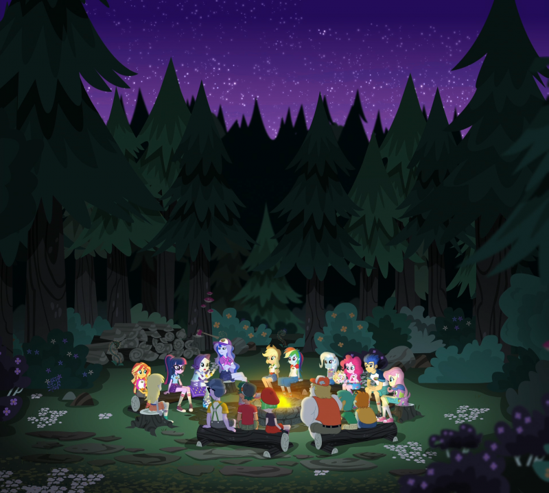 Пони в лесу арт