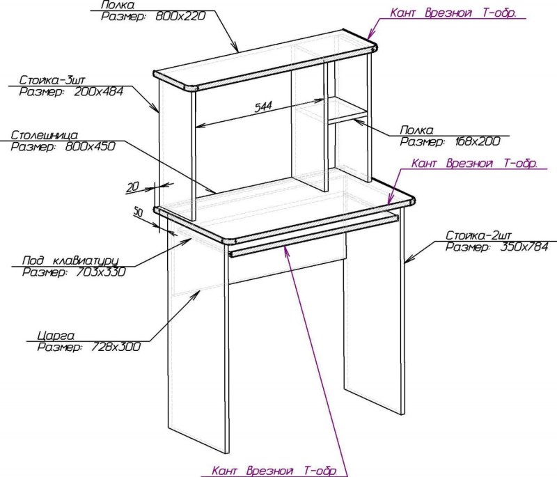 Стол компьютерный своими руками чертежи и схемы