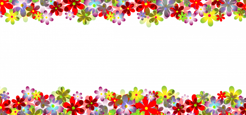 Цветочная рамка горизонтальная