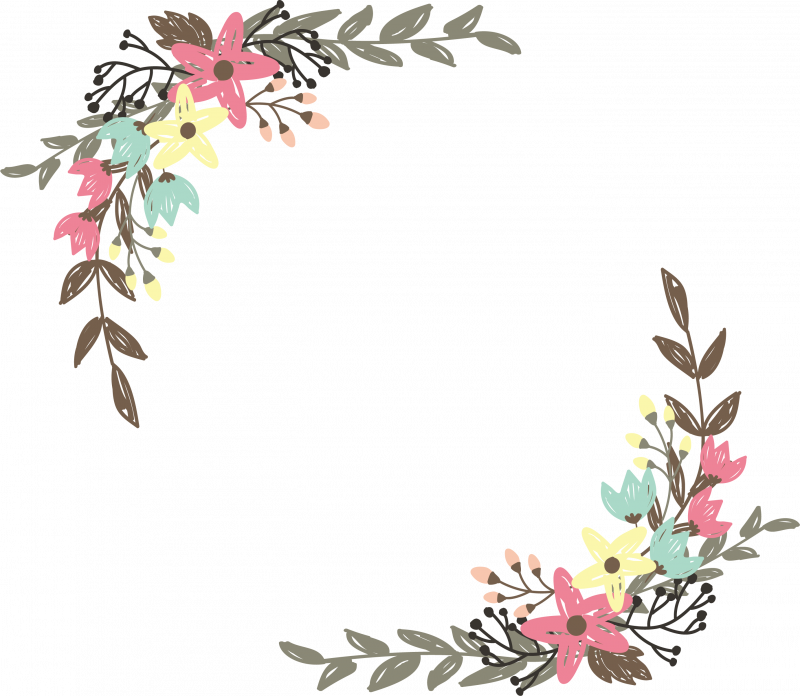 Рамка из цветов вектор